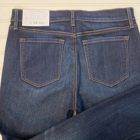 LOFT Made With Love Modern Straight Cuffed Jeans - Picture 11 of 11